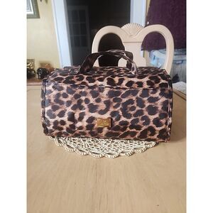 JM New York Leopard Animal Print Toiletry Roll Up Travel 4 Removable Bags